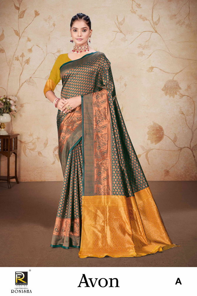 Avon By Ronisha  Designer Banarasi Silk Sarees Suppliers In India
